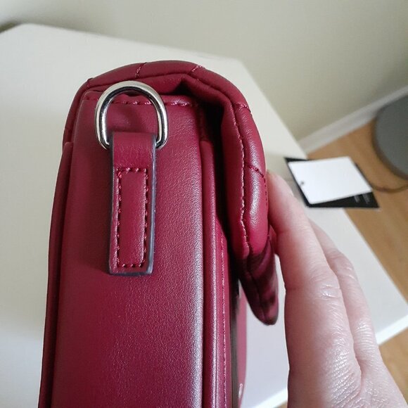 Nine West NWT Sleigh Mini Cross Body Dark Cherry Purse with Coin Purse NO STRAP - Picture 8 of 10